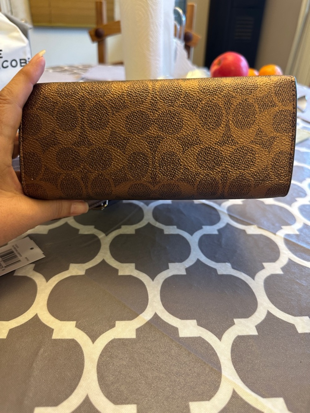 Coach Brown Signature Coated Canvas Crossbody with Gold Hardware - Picture 6 of 7